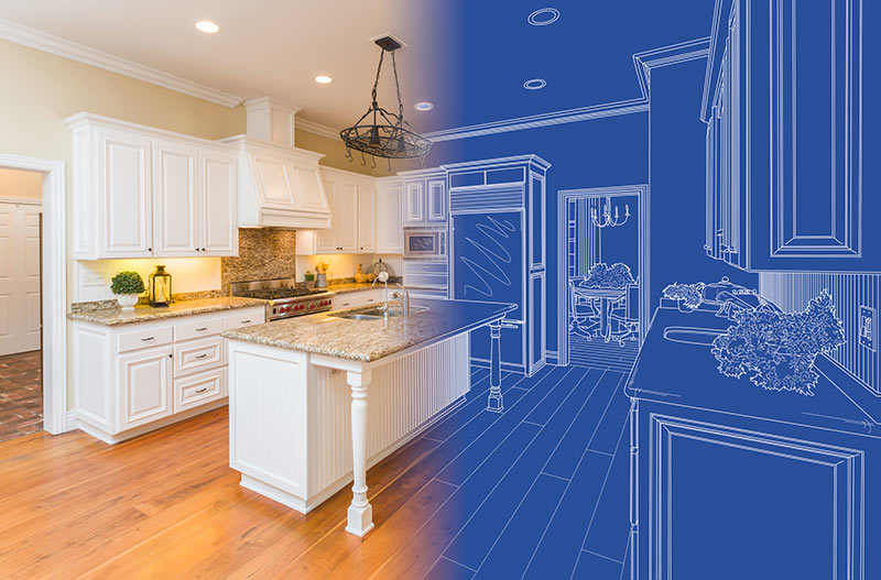 kitchen home remodeling and blueprints